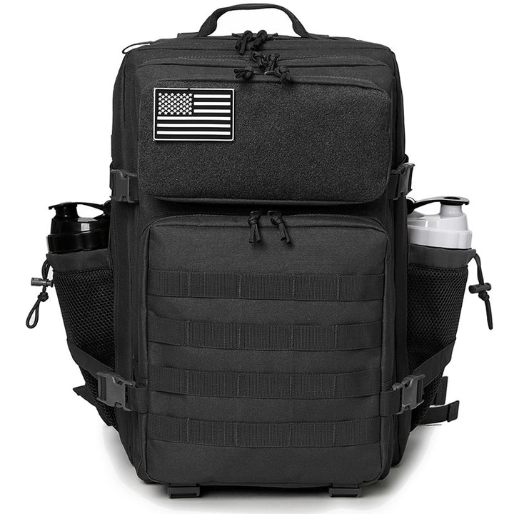 SAC CROSSFIT MILITAIRE TACTIQUE 50L "OPS" noir face