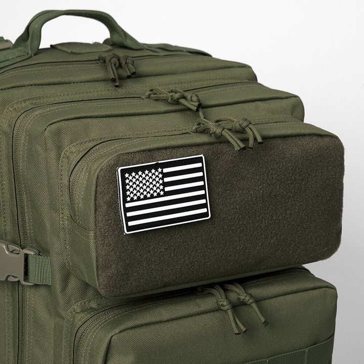 SAC CROSSFIT MILITAIRE TACTIQUE 50L "OPS" vert militaire petit poche devant