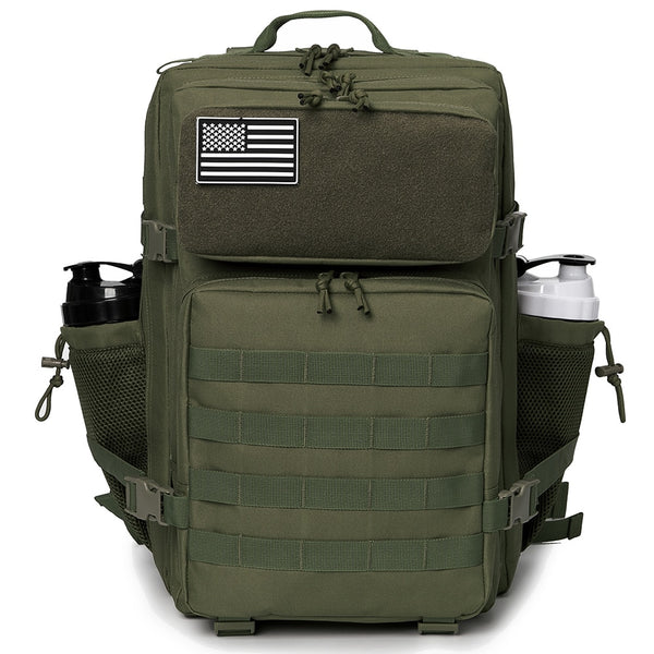 SAC CROSSFIT MILITAIRE TACTIQUE 50L "OPS" vert militaire face