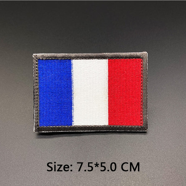 Drapeaux velcro pour sac 8x5cm