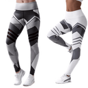 Legging femme sport/fitness noir et blanc