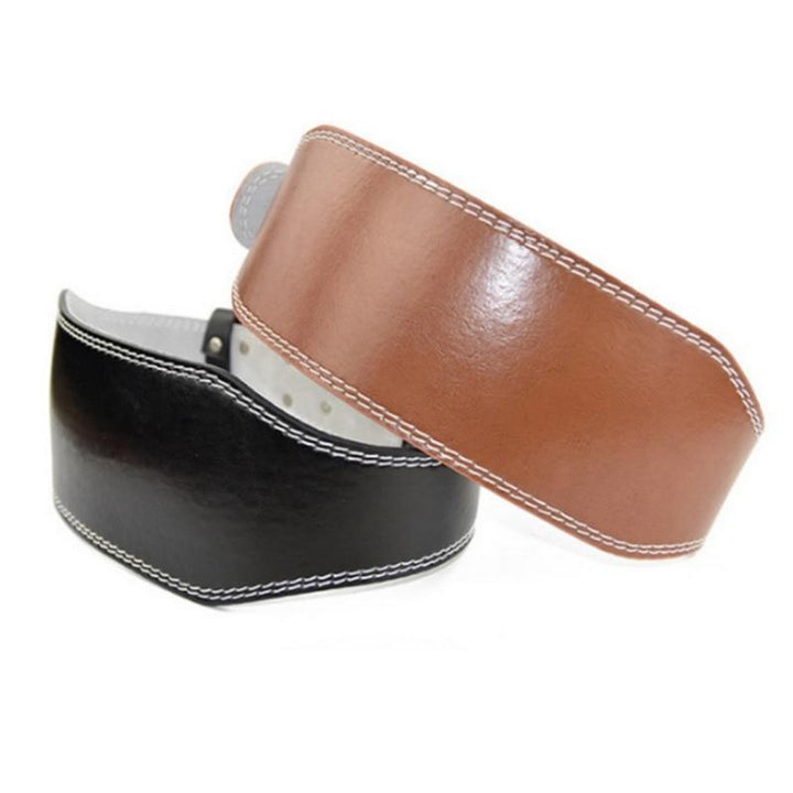 Ceinture Lombaire Musculation Cuir marron et noir vue dos