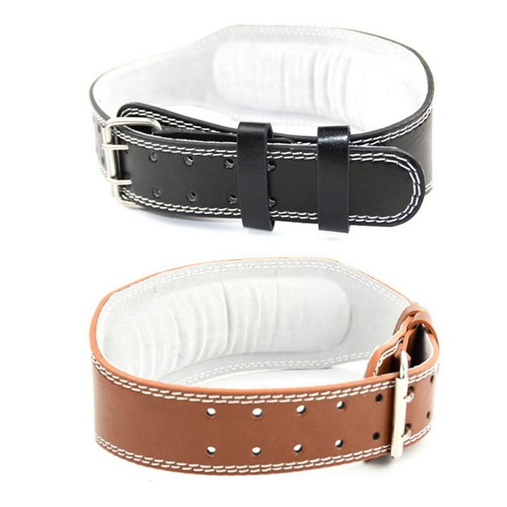 Ceinture Lombaire Musculation Cuir marron et noir