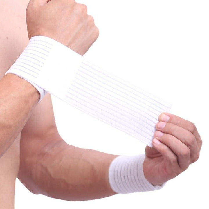 Bande de Poignet Élastique Musculation blanc