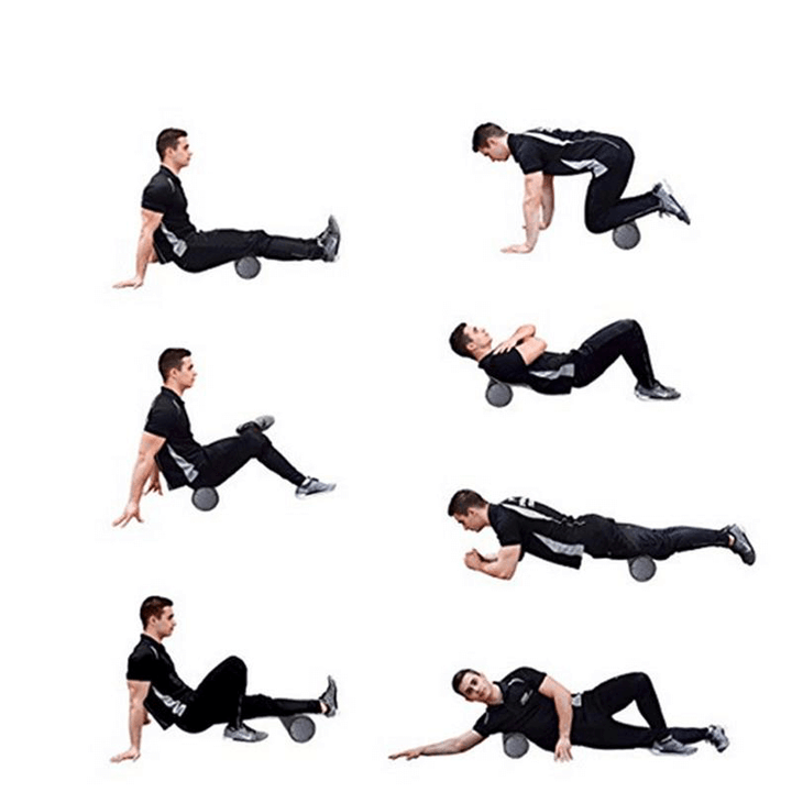 exercice avec rouleau de massage