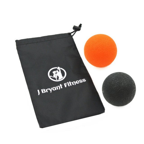 balle de massage noir et orange avec sacoche