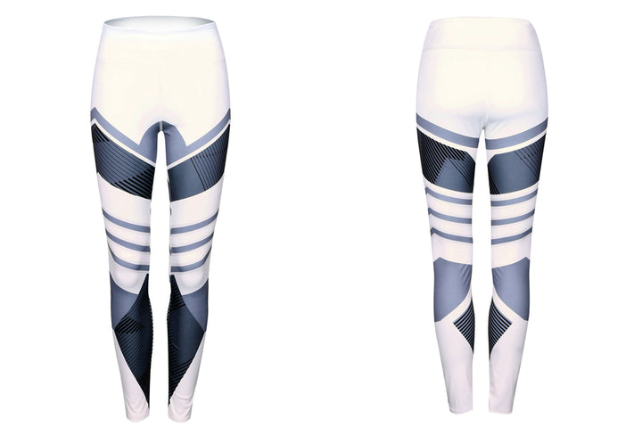 Legging femme sport/fitness noir et blanc