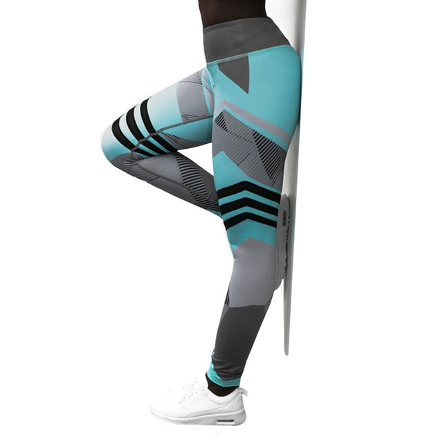 Legging femme sport/fitness noir et blanc