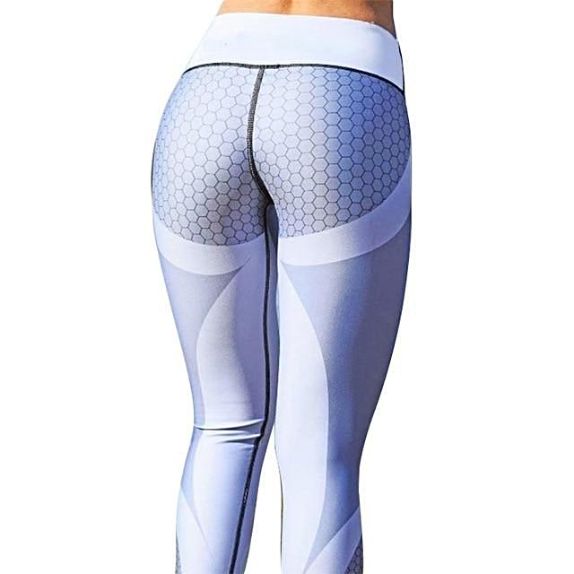 Legging femme sport fitness blanc